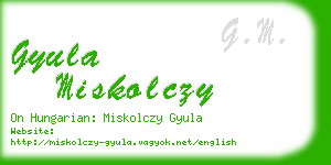 gyula miskolczy business card